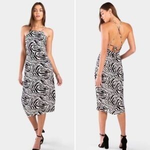 NWT Tiana Zebra Slip Dress by Blu Pepper at Francesca’s